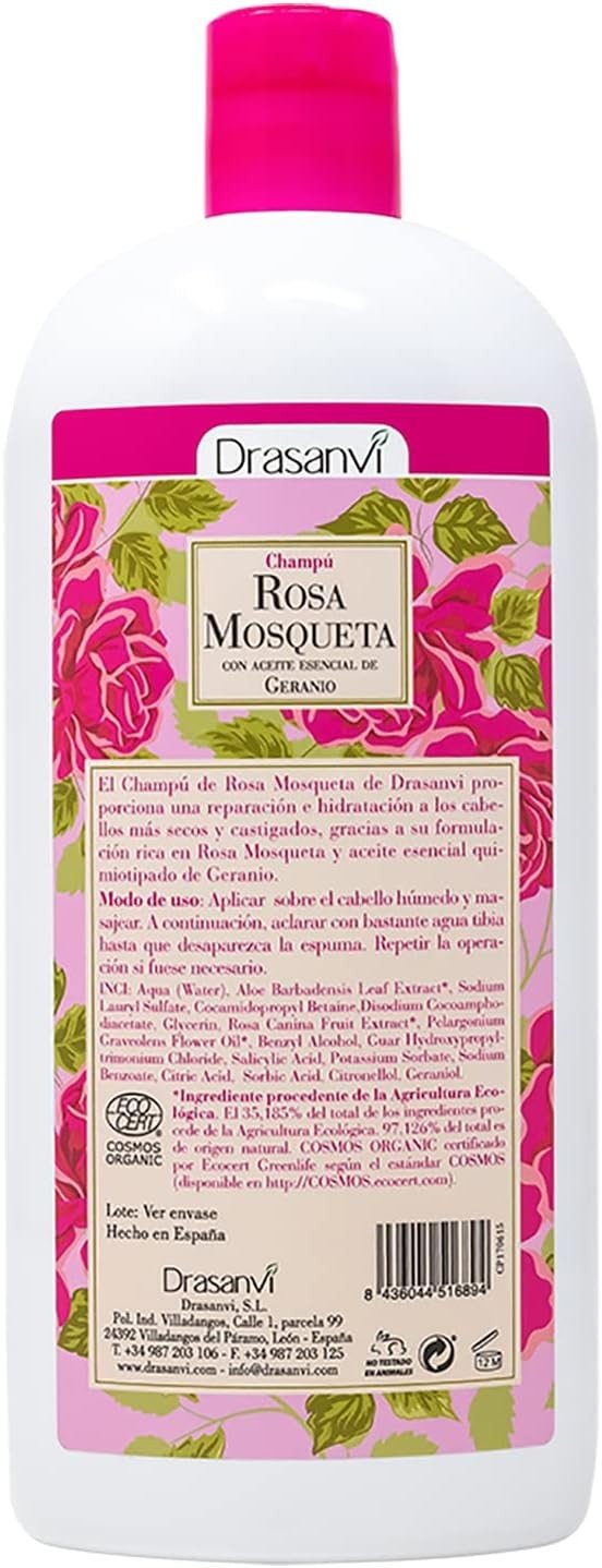 Drasanvi Champu Rosa Mosqueta Ecocert Bio 250 ml-2