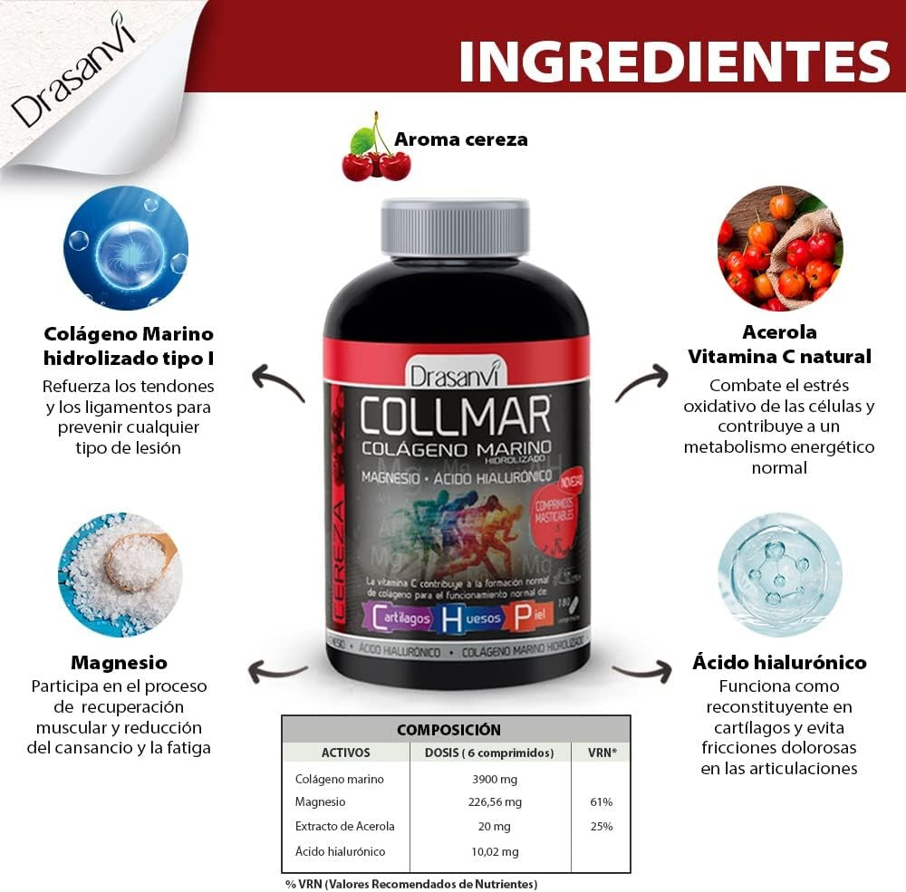 Drasanvi Collmar Cereza Masticable 180 Comprimidos-6