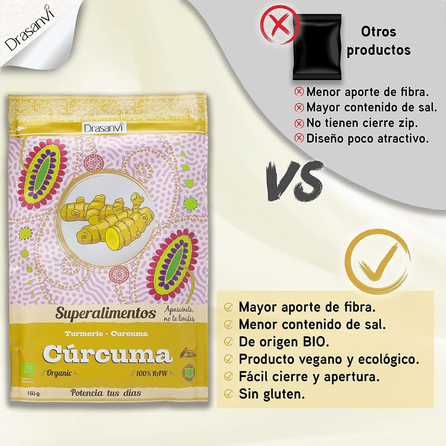 Drasanvi Cúrcuma Bio 150g-4