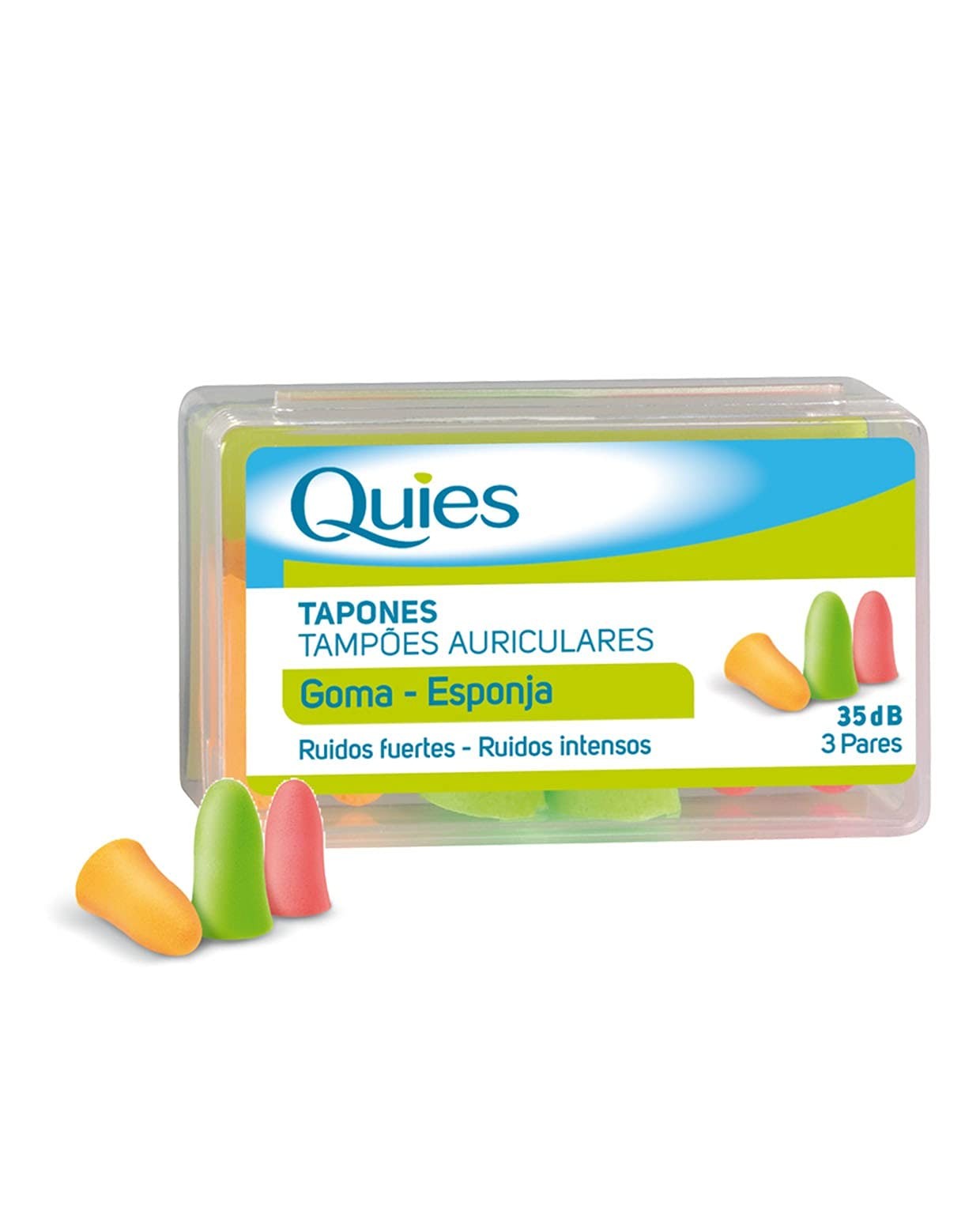 Quies Tapon Goma Quies Colores 6 unidades-1