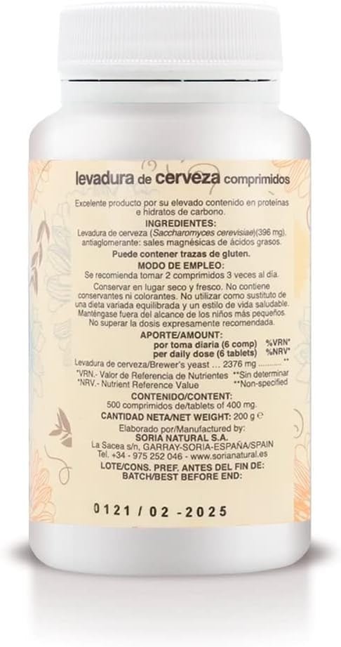 Soria Natural Levadura Cerveza 500 Comprimidos-7