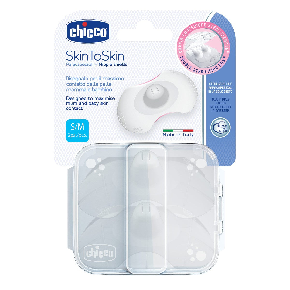CHICCO Pezonera SkinToSkin Silicona S/M-1
