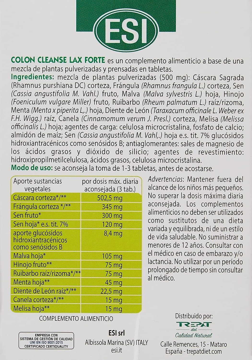 Trepatdiet Colon Cleanse Lax Forte 850 Mg X 30 Tabs Trepatdiet Colon Cleanse Lax Forte 850 Mg X 30 Tabs-2