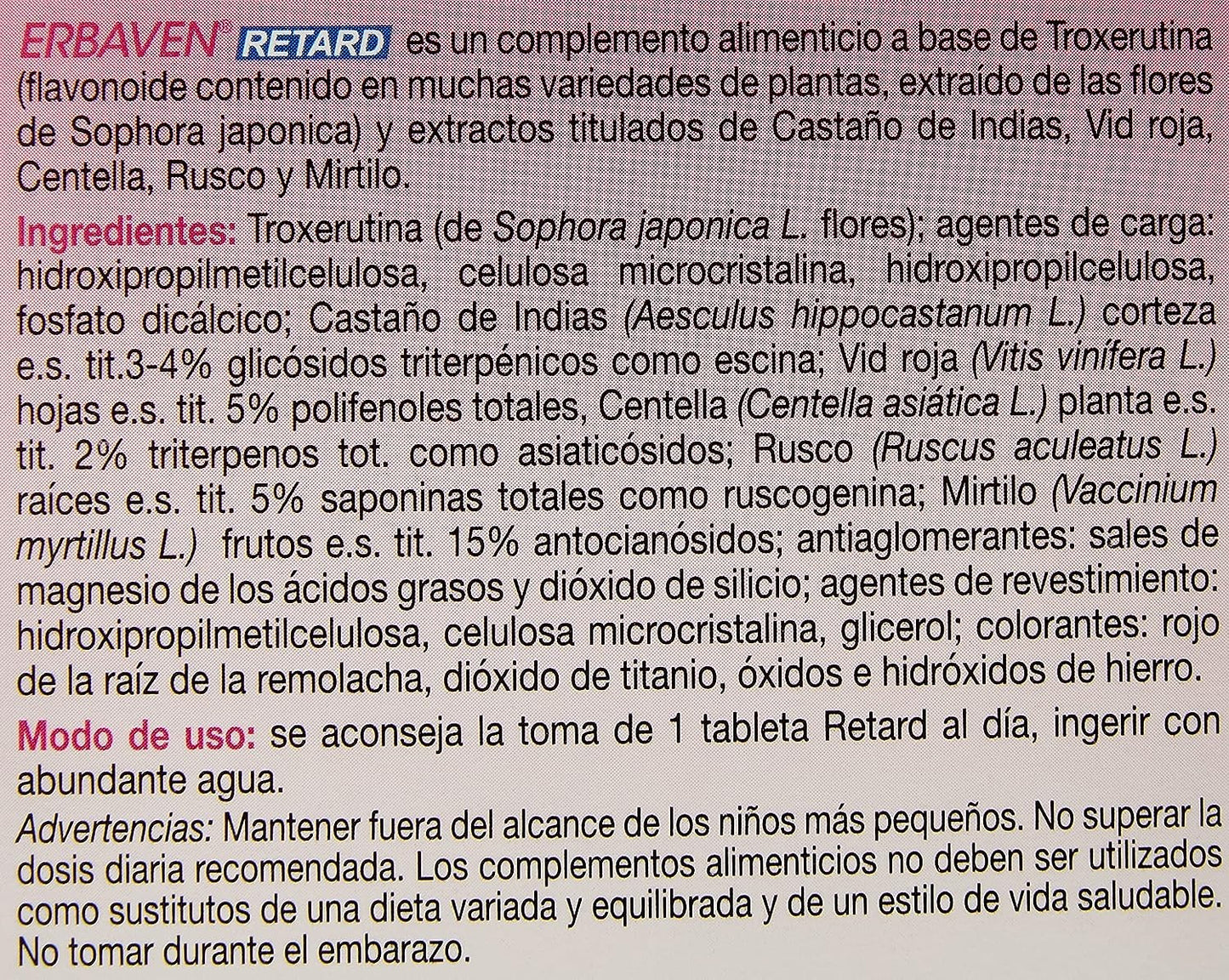 Trepatdiet Erbaven Retard 30 Tabletas-4