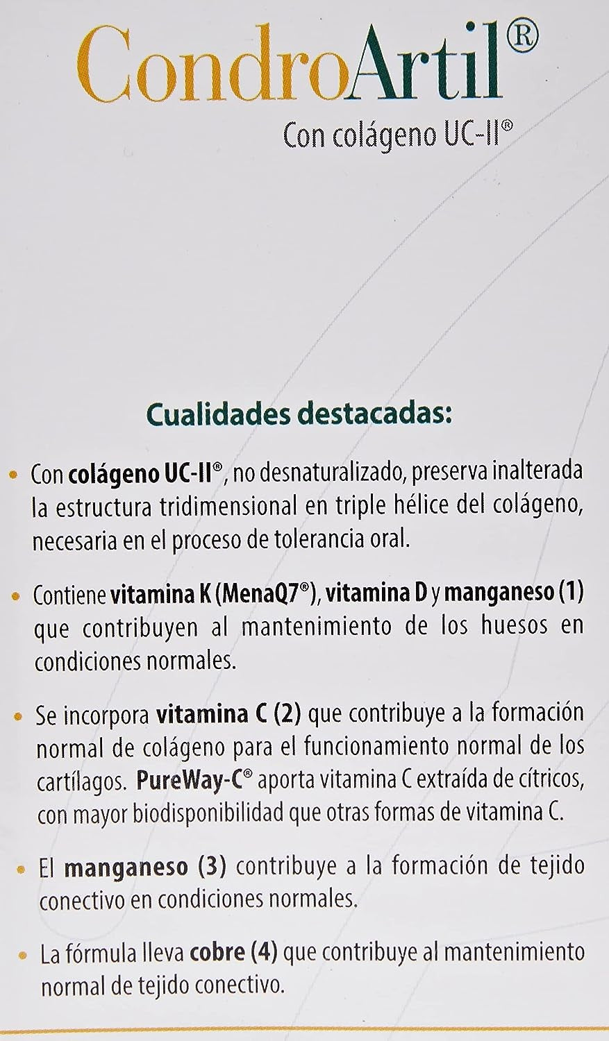 100% Natural Condroartil Con Colágeno Uc-Ii 90 Cápsulas-4