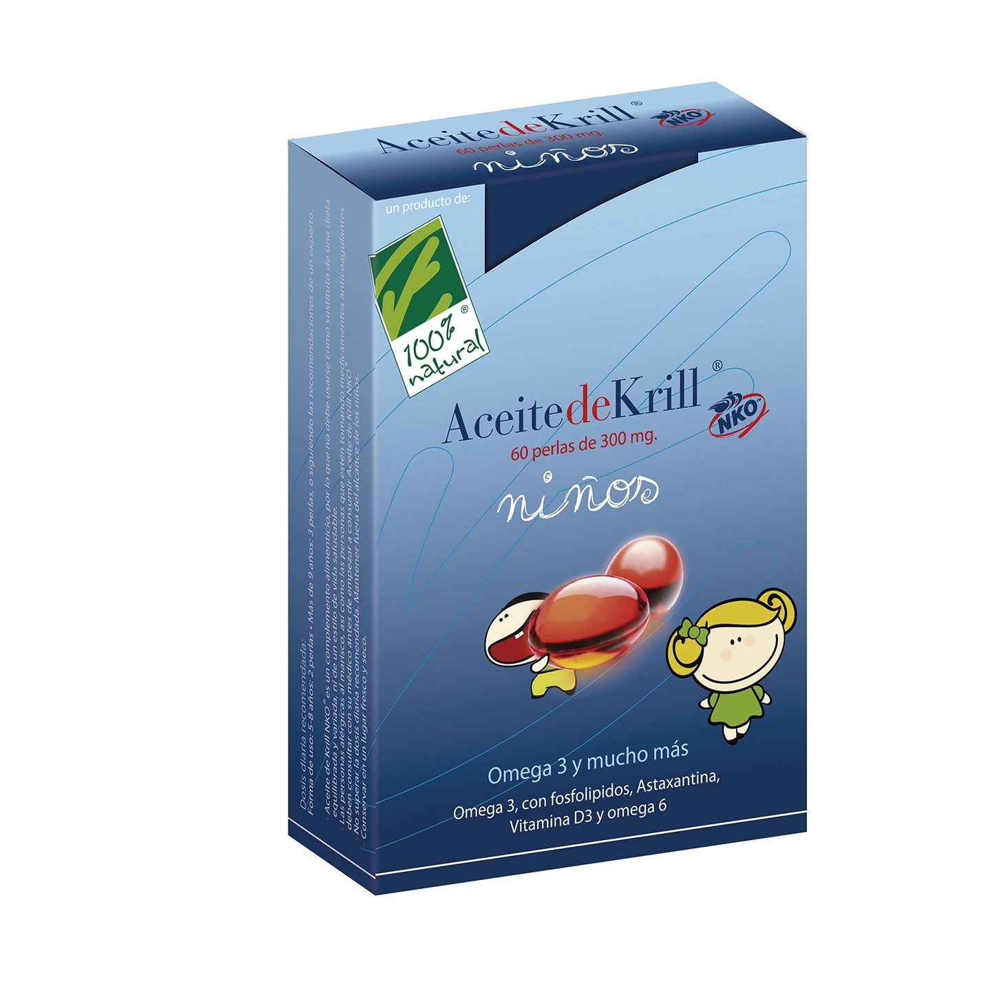 100% Natural Krill Nko Niños 60 Perlas-1