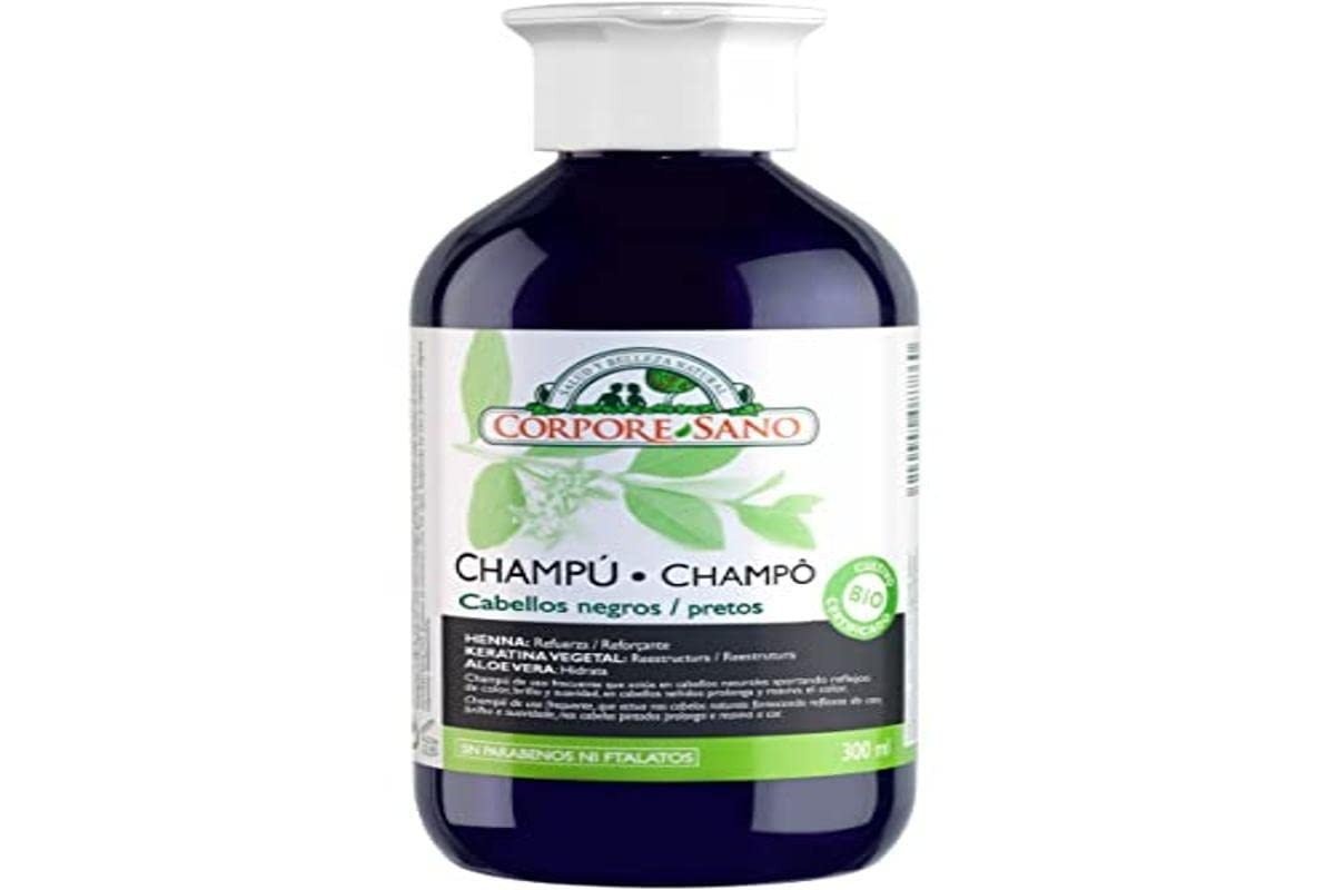 Corpore Sano Champu Henna 300 ml Cabellos Negros Bio-1
