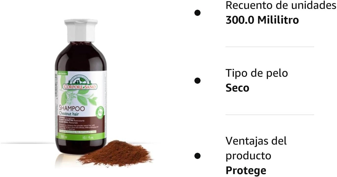 Corpore Sano Champú a la Henna Cabello Castaño 300 ml-2