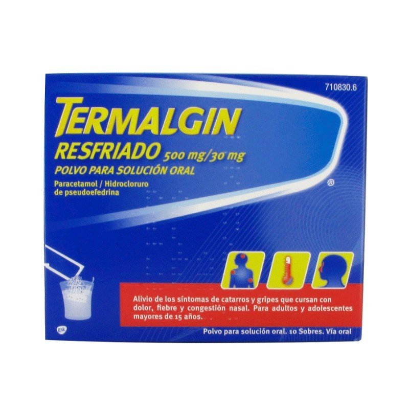 TERMALGIN Resfriado Polvo 500mg/30mg 10 sobres-1