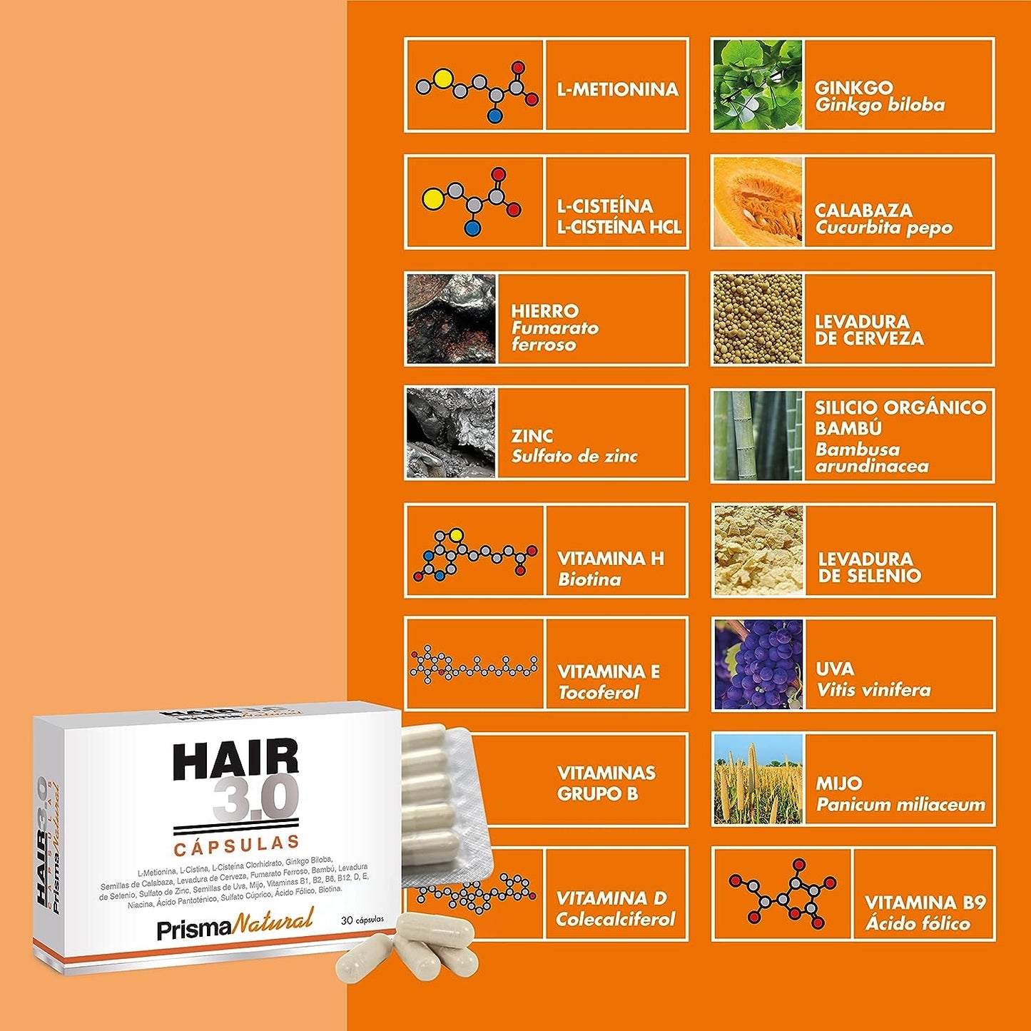 Prisma Natural Hair 3 0 & Skin 30 Cápsulas-8