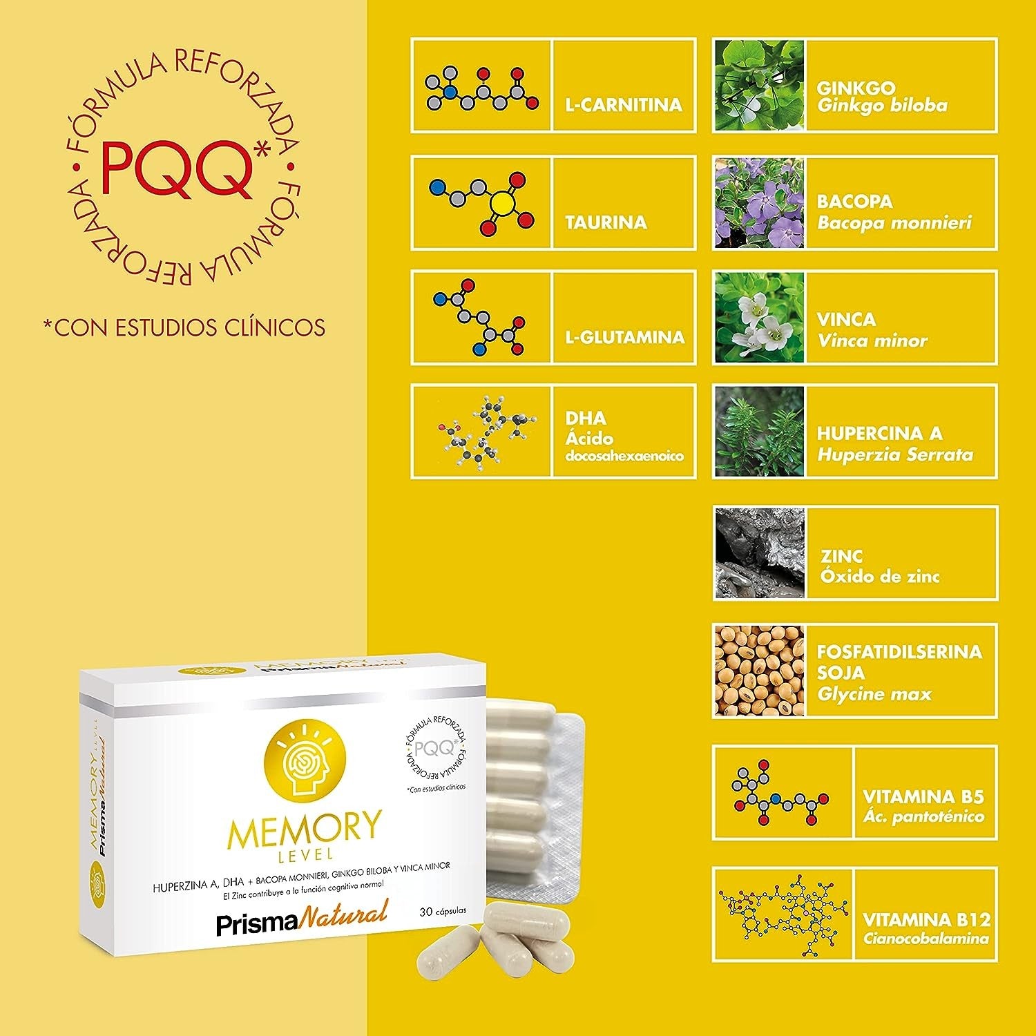 Prisma Natural Memory Level 743 mg 30 Cápsulas -4
