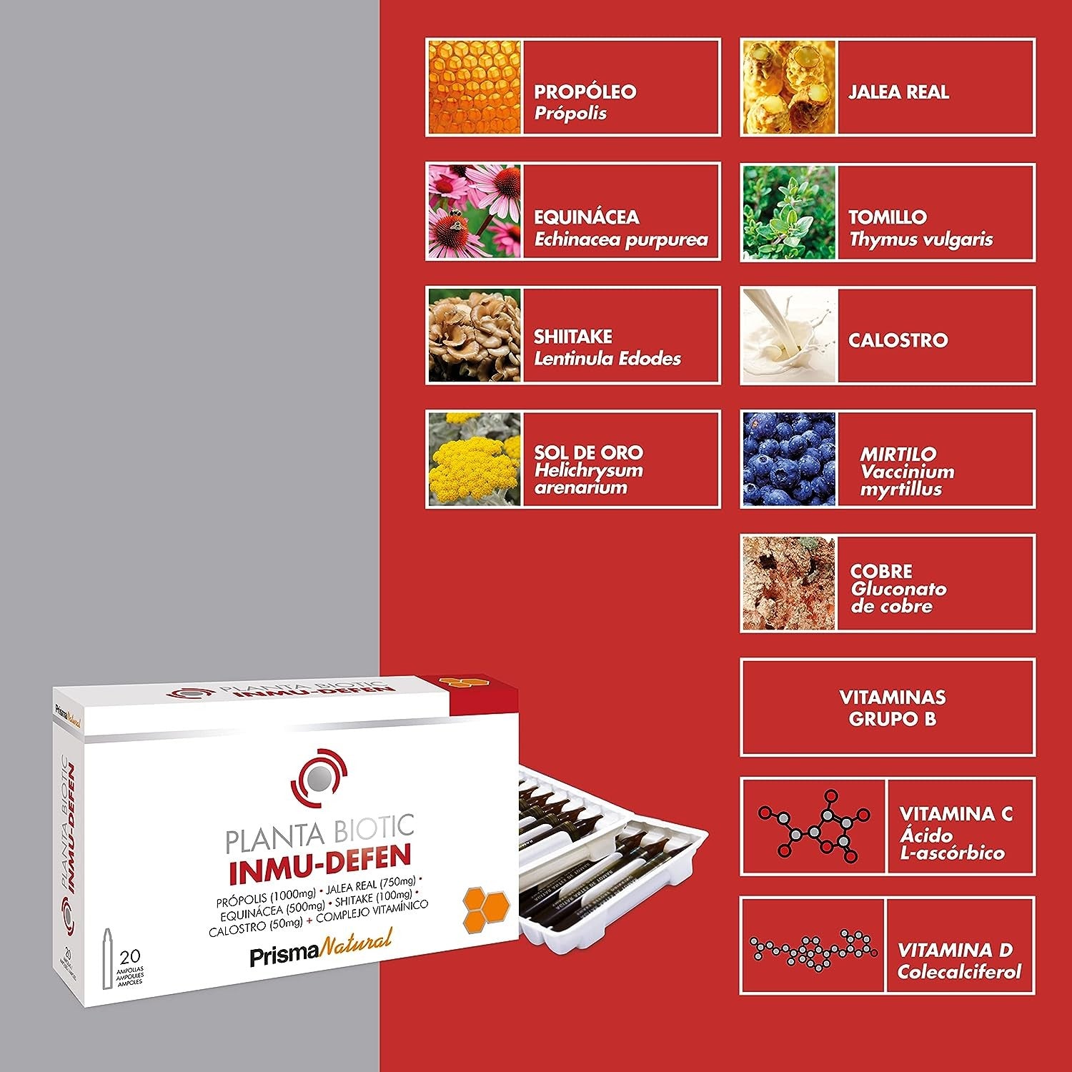 Prisma Natural Plantabiotic - Inmu-Defen 10ml x 20 Ampollas-3