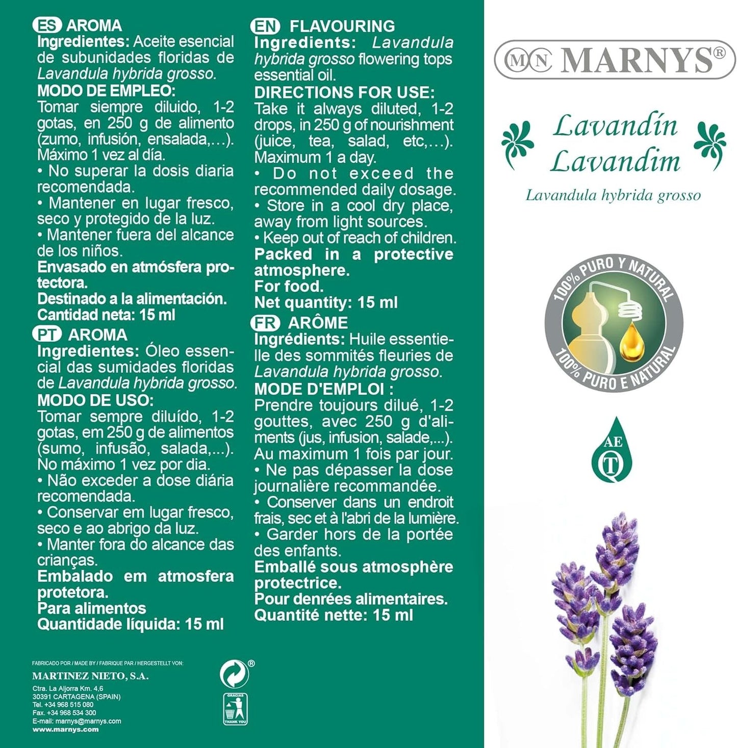 Marnys Aceite Esencial De Lavandín 15ml-4