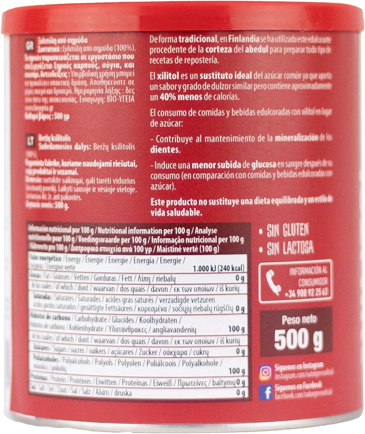 Naturgreen Azúcar De Abedul Xilitol 500g-3
