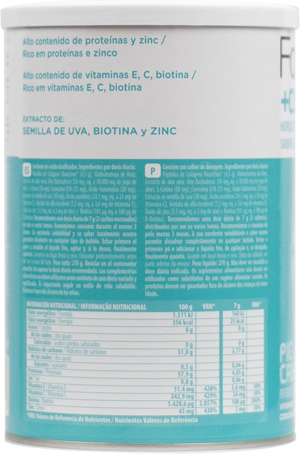 Naturgreen Forticoll Colageno Bioactivo Piel& Cabello 270g-3