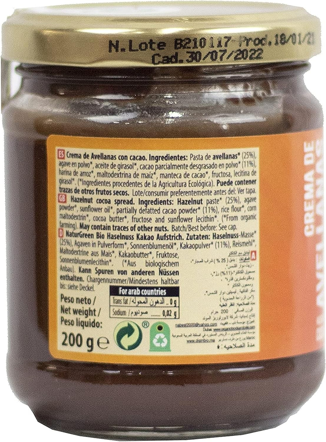 Naturgreen Crema Avellanas Choco Sin Leche 200g-3