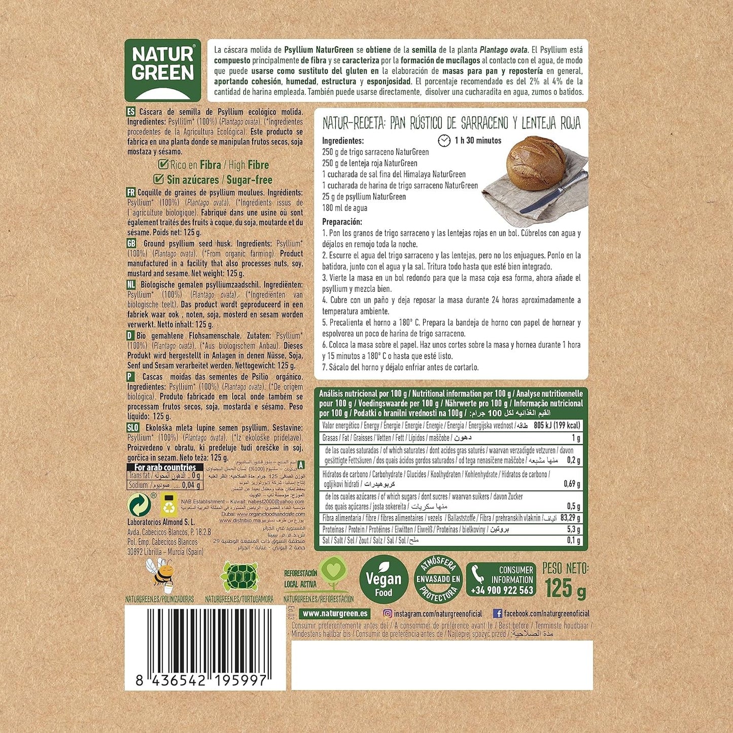 Naturgreen Psyllium Bio 125g-3