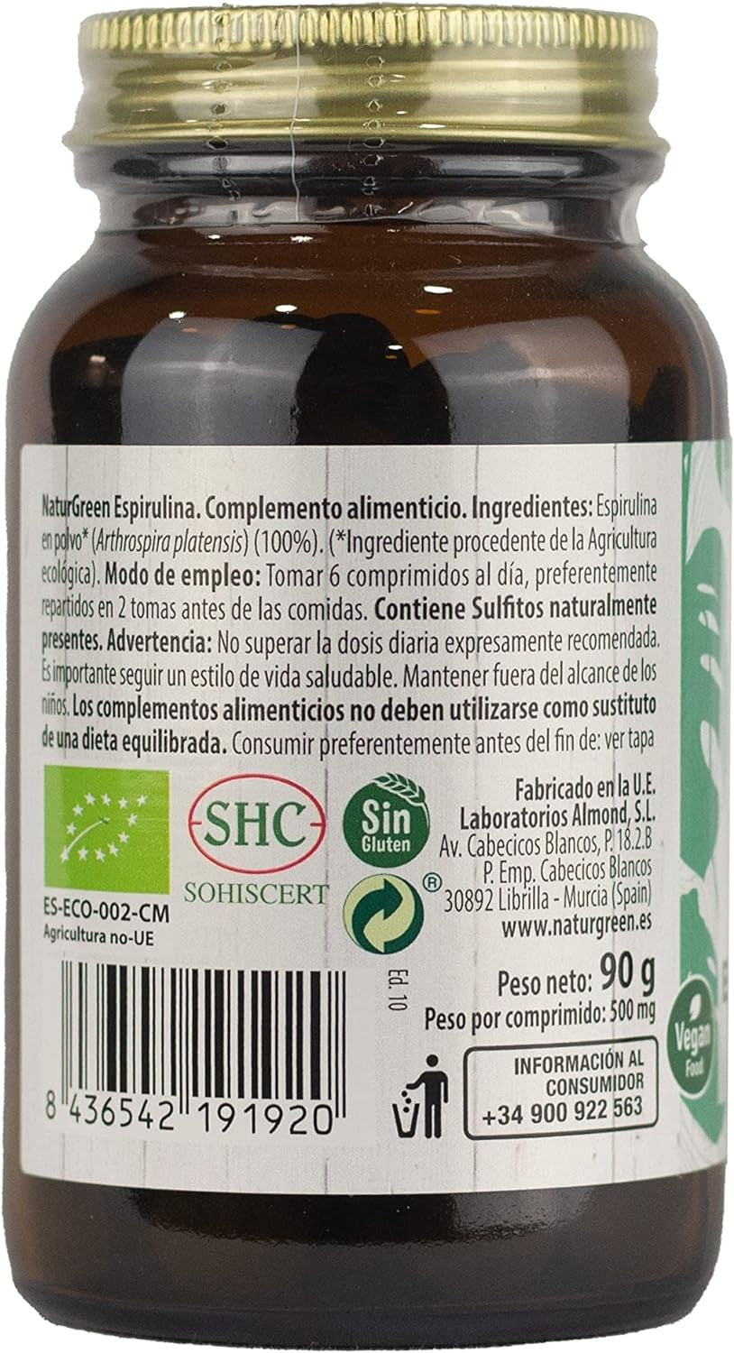 Naturgreen Vita Superlife Espirulina 180 Comprimidos-2