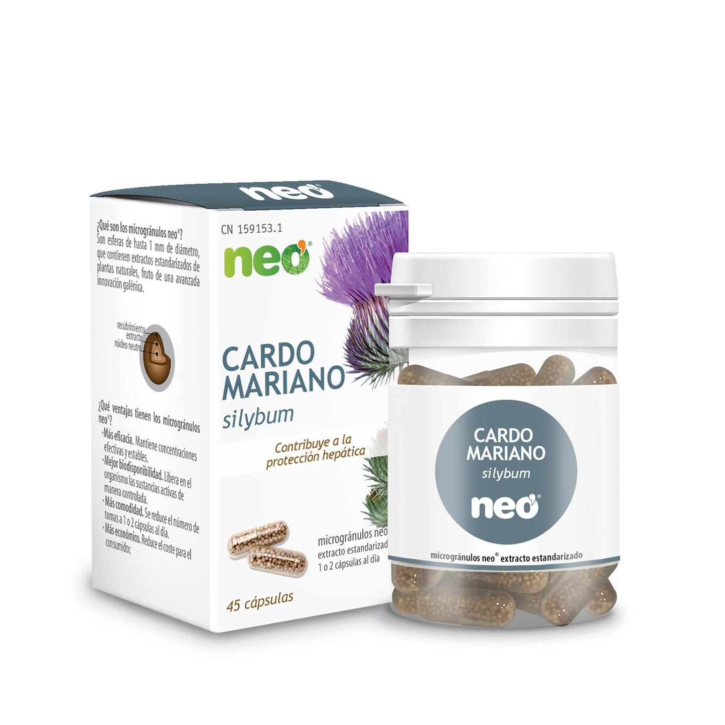 Neo Fitogranulos Cardo Mariano 45 Cápsulas-1