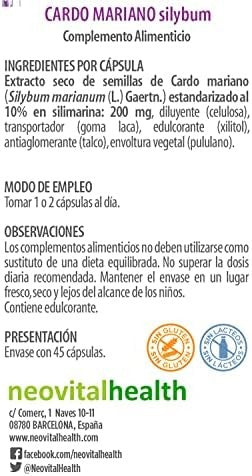 Neo Fitogranulos Cardo Mariano 45 Cápsulas-3