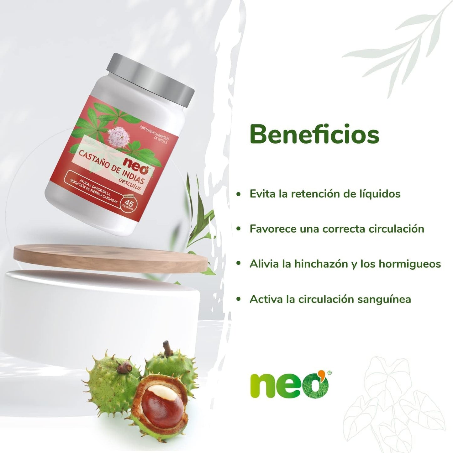 Neo Fitogranulos Castaño De Indias 45 Cápsulas-3