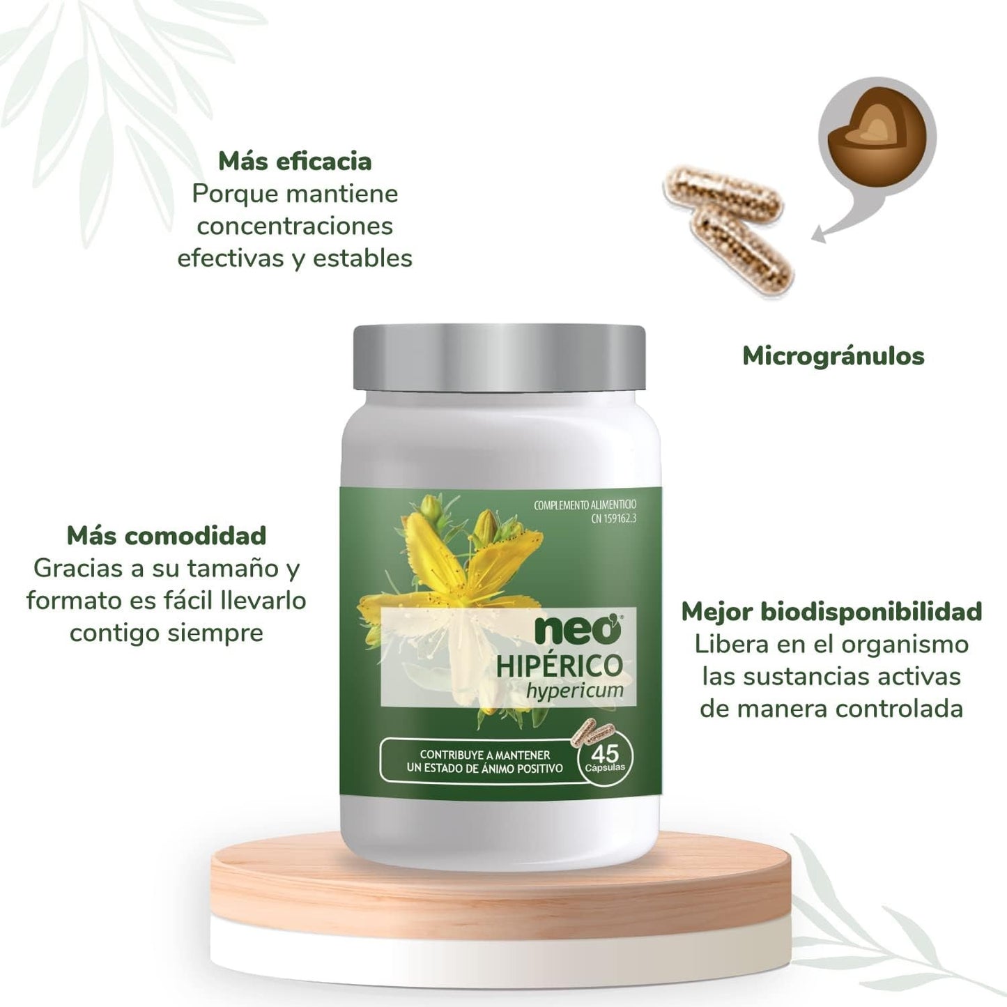 Neo Fitogranulos Hiperico 45 Cápsulas-5