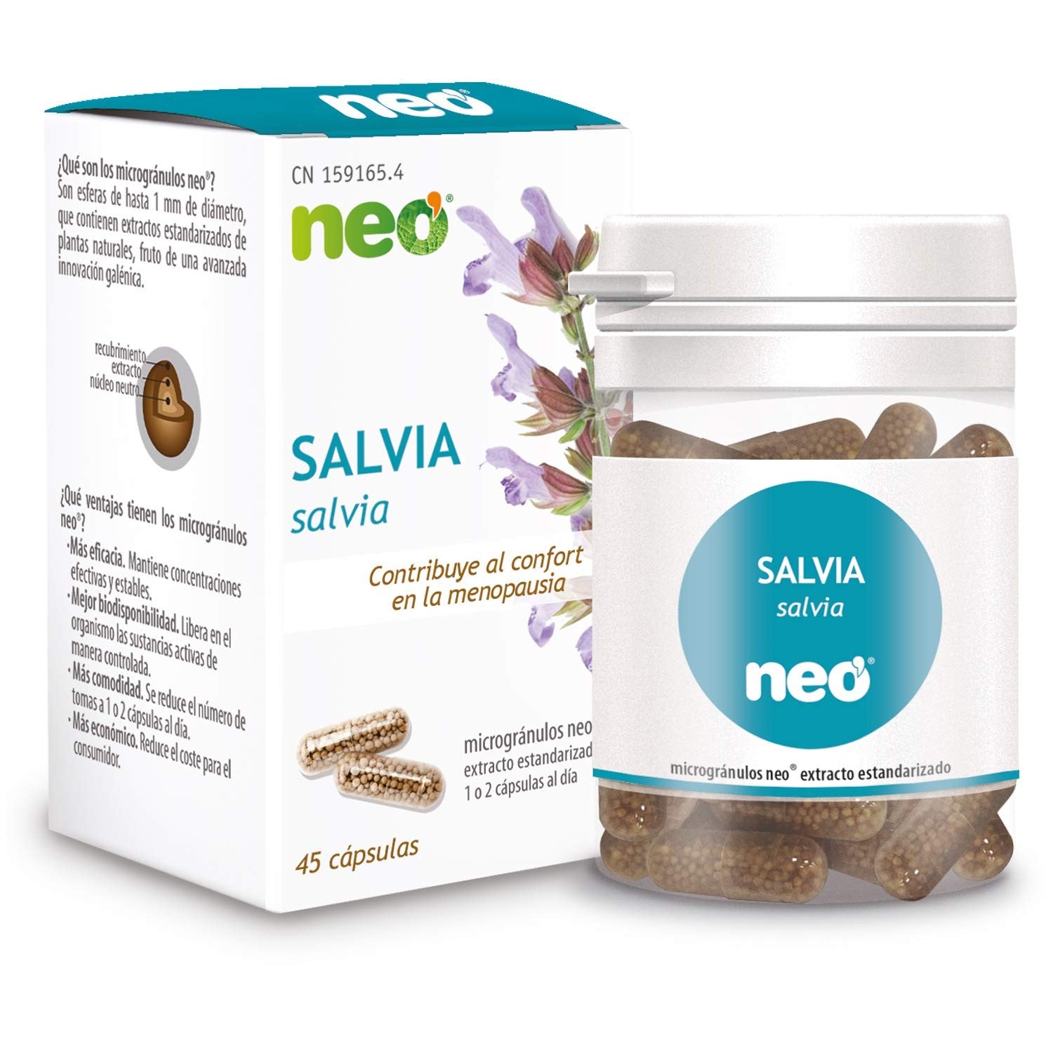 Neo Fitogranulos Salvia 45 Cápsulas-1