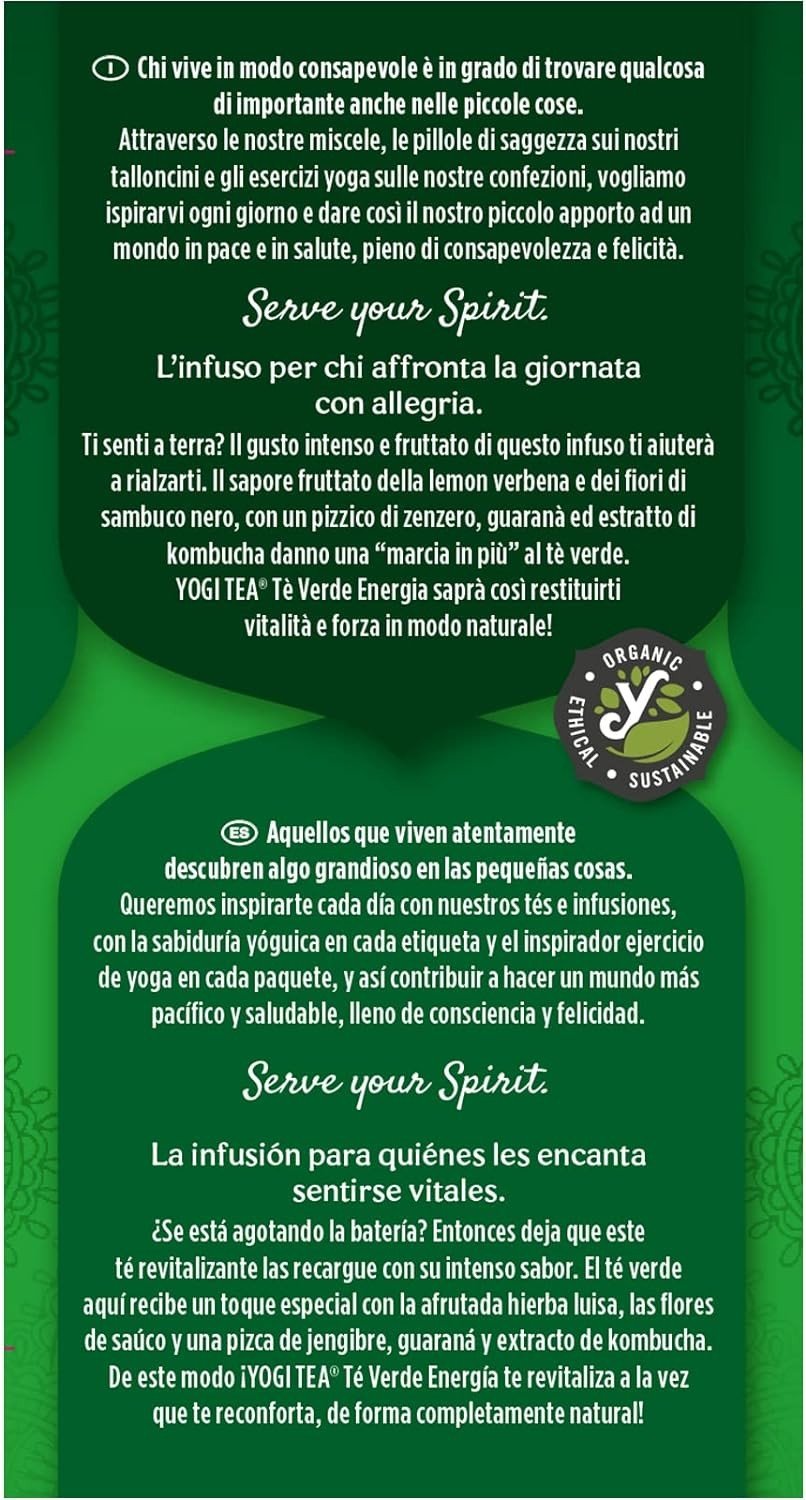 Yogi Tea Energía Té Verde 17 Bolsitas-3