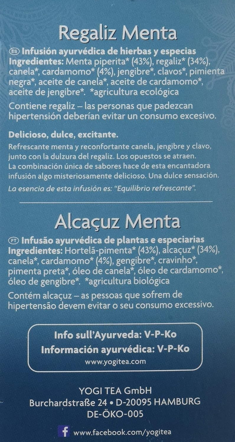 Yogi Tea Regaliz y Menta 17 Bolsitas-3