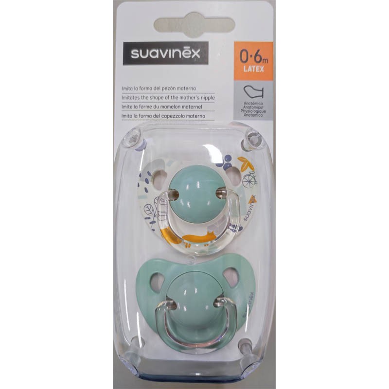 SUAVINEX Chupete Anatómico Látex 0-6 meses 1 unidad (Zorro)-1