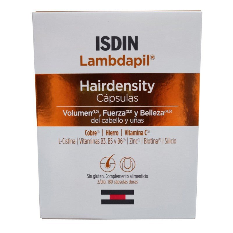 ISDIN LAMBDAPIL Hairdensity Pelo y Uñas 180 Cápsulas-1