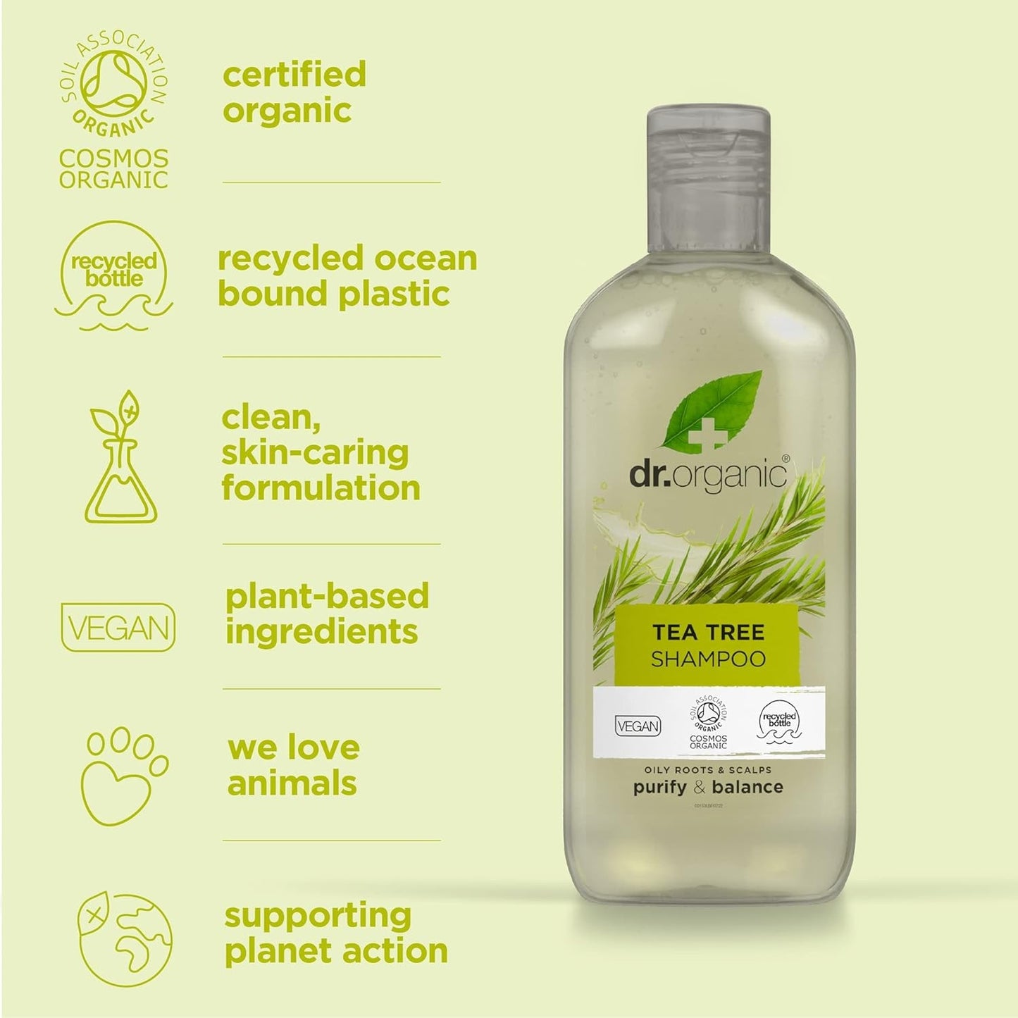 Dr Organic Champú de Árbol de Té 265 ml-7
