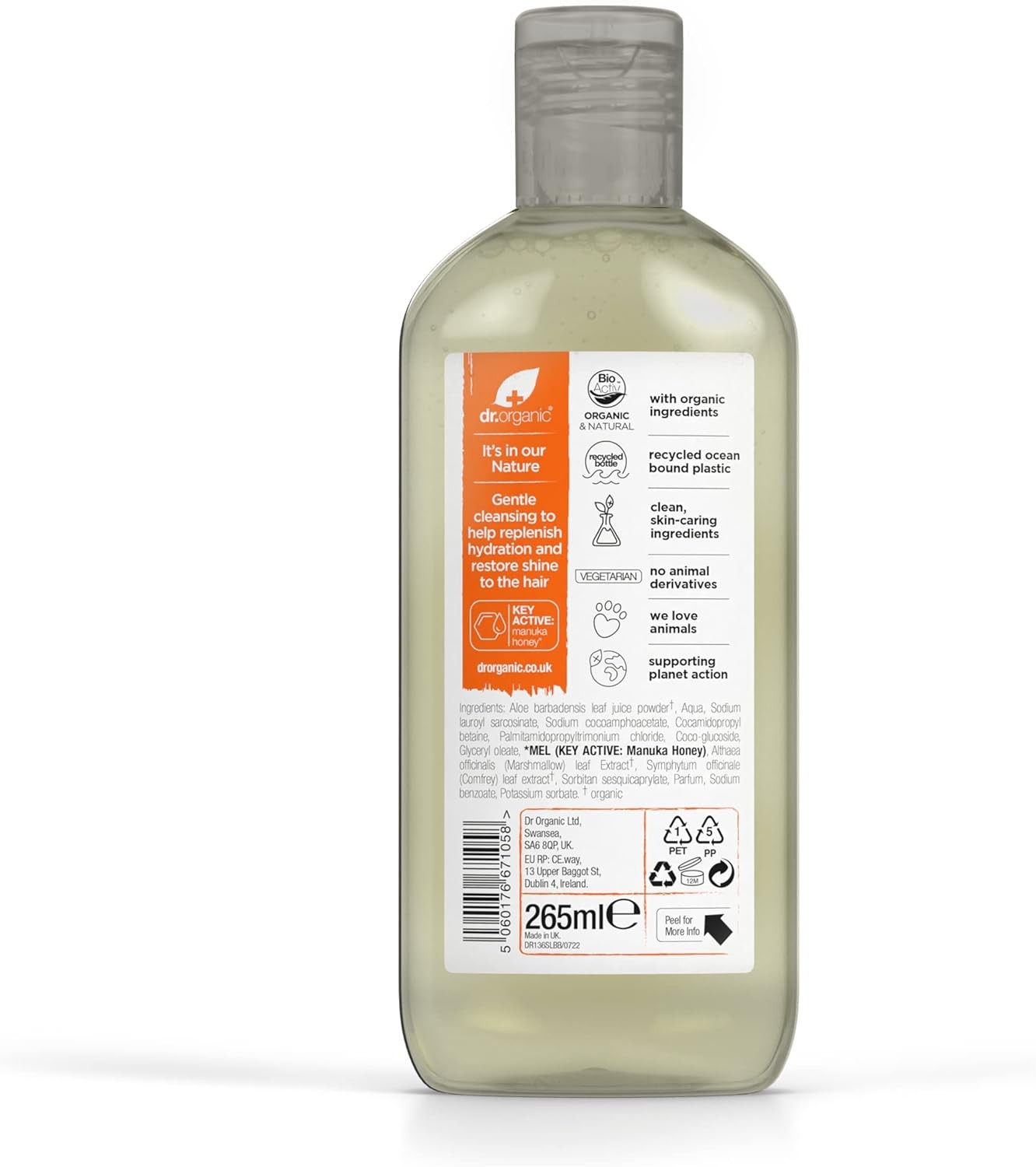 Dr Organic Champú de Miel de Manuka 265 ml-2