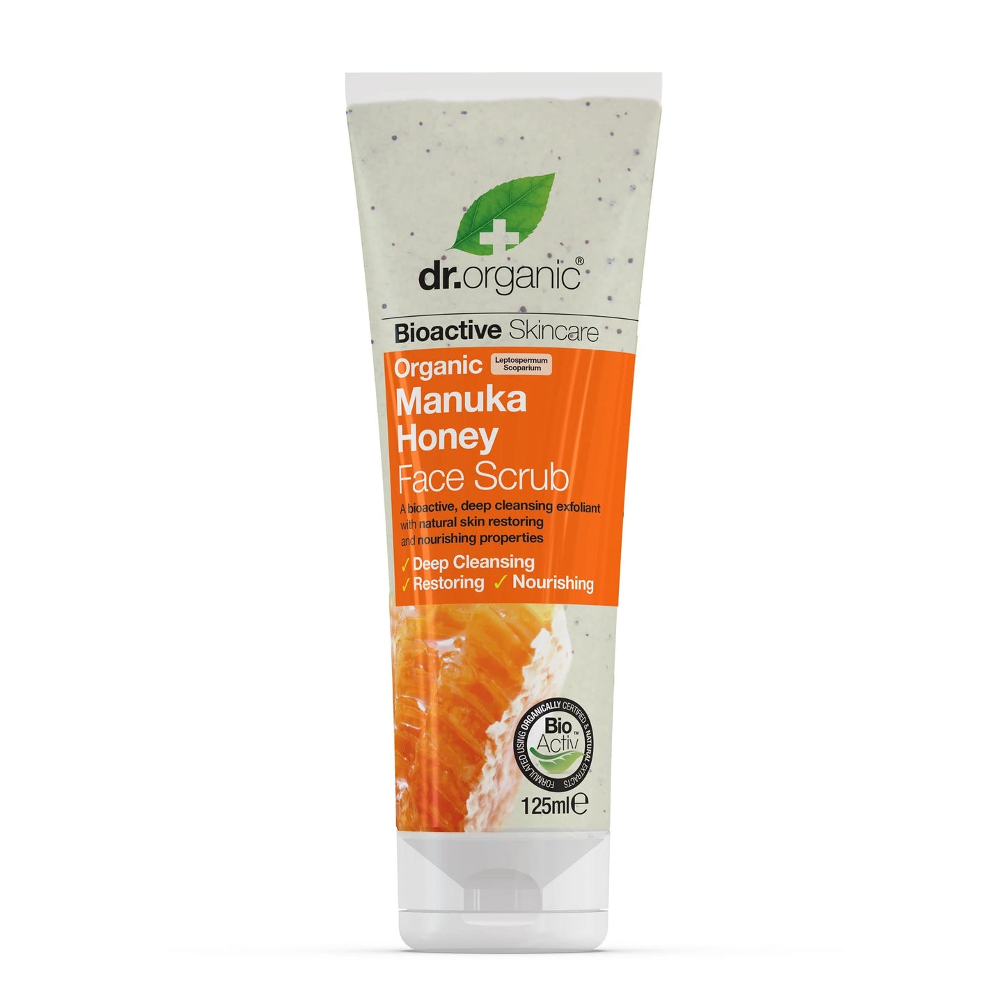 Dr Organic Exfoliante Facial de Miel de Manuka 125 ml-1