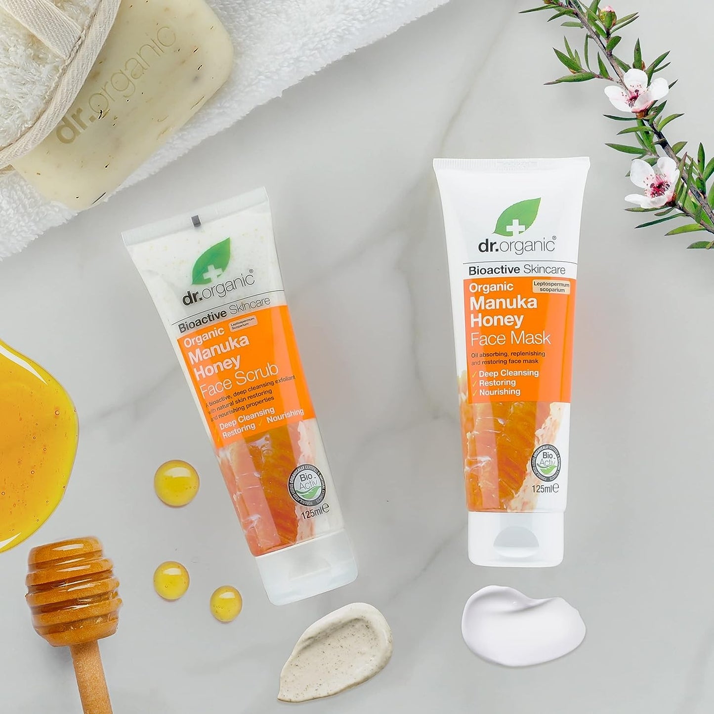 Dr Organic Exfoliante Facial de Miel de Manuka 125 ml-6