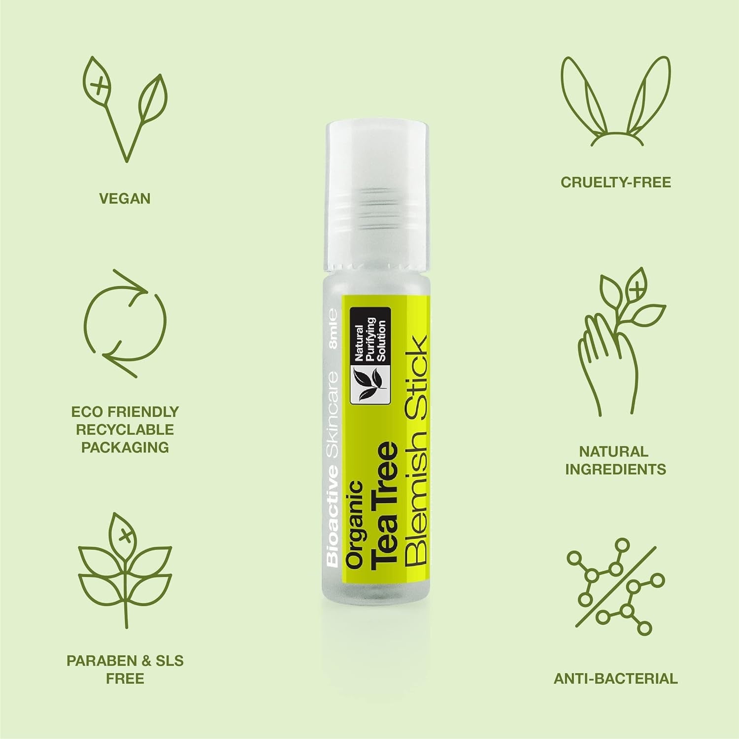 Dr Organic Stick Para Granos de Árbol de Té 8 ml-4
