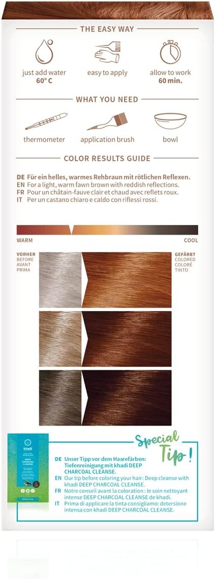 Khadi Herbal Color Castaño Claro 100 g-7