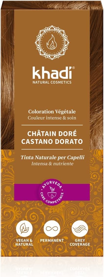 Khadi Herbal Color Castaño Dorado 100 g-2