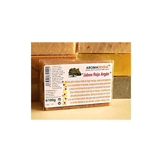 Aromasensia Jabon de Argán 100G Con Arcilla Rojo-1