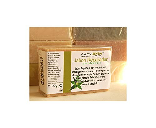 Aromasensia Jabon Reparador Aloe & Te Blanco 100G-1