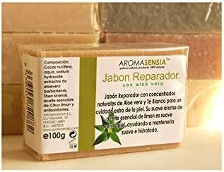 Aromasensia Jabon Reparador Aloe & Te Blanco 100G-2