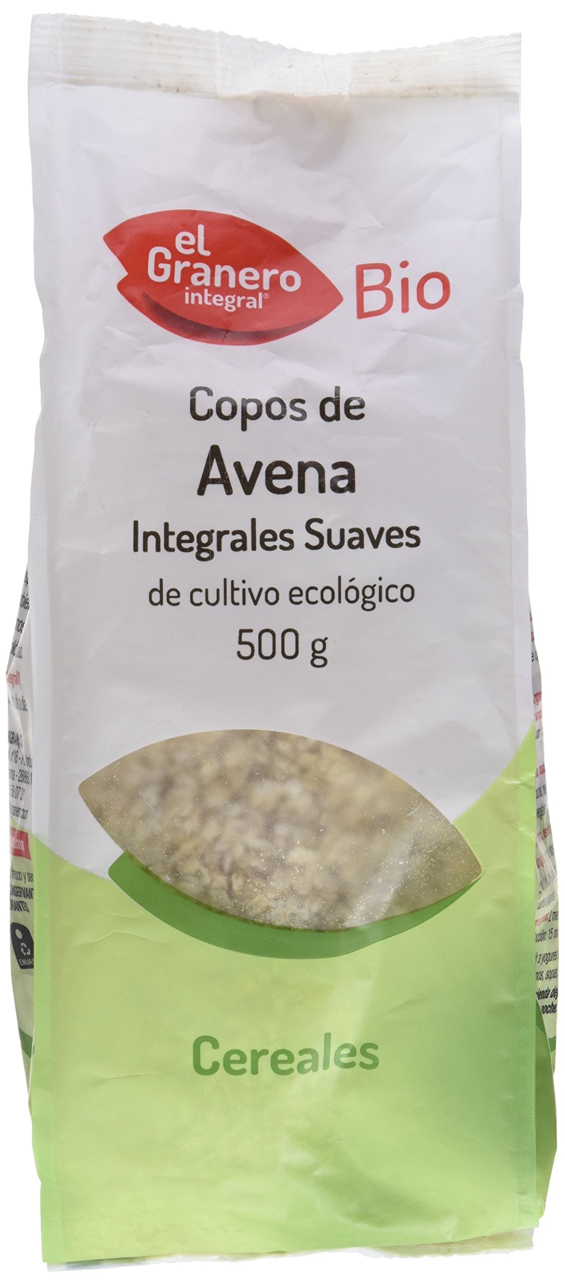 El Granero Integral Copos Avena Suaves Integral Bio 500 Gr-1