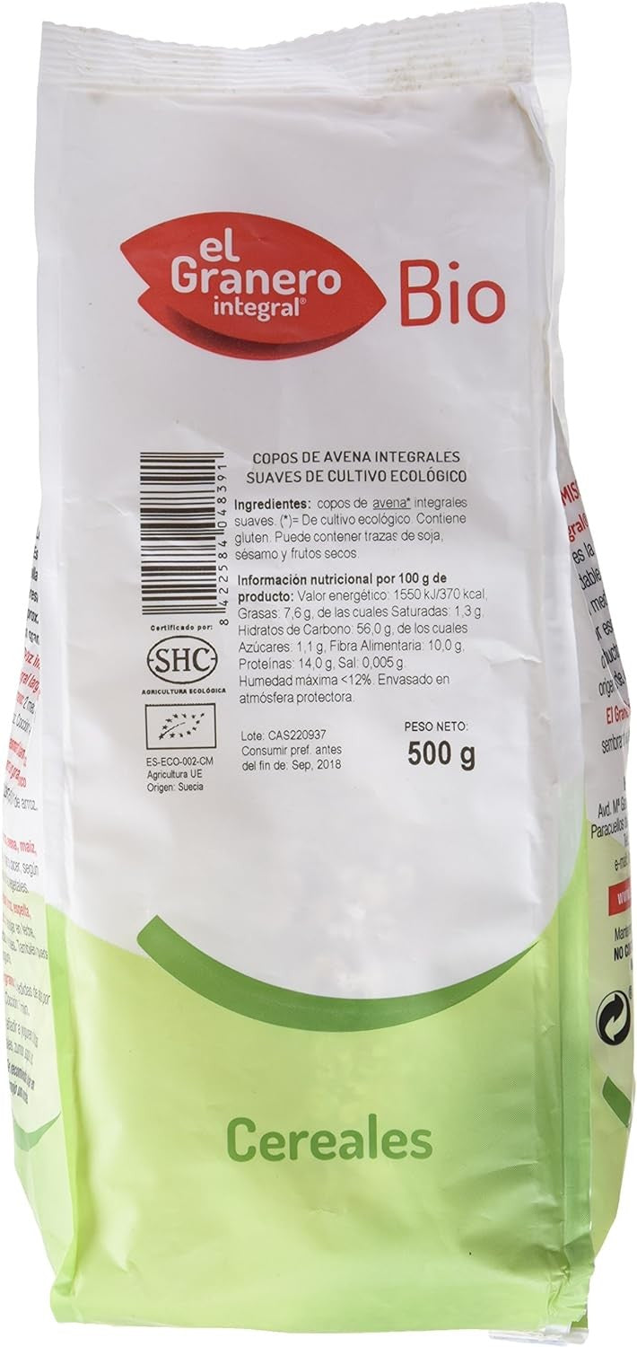 El Granero Integral Copos Avena Suaves Integral Bio 500 Gr-2