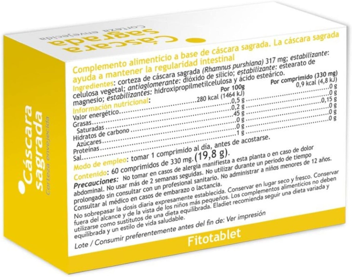 Eladiet Cascara Sagrada 300 Mg 60 Comprimidos-2