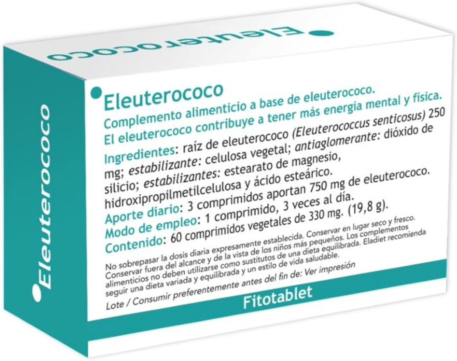 Eladiet Eleuterococo Fitotablet 60 Comprimidos-2