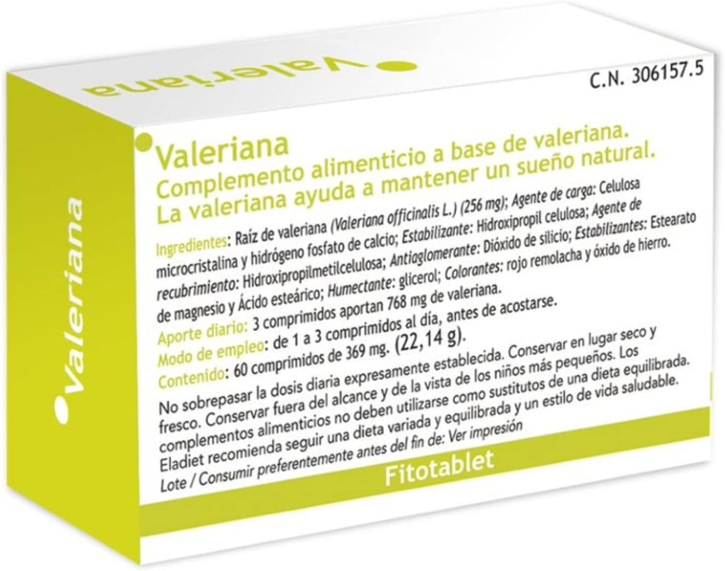 Eladiet Valeriana Recubierta Fitotablet 60 Comprimidos-2