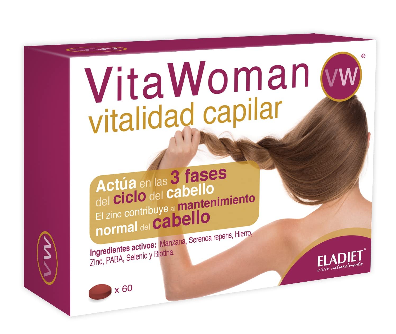 Eladiet Vitawoman Vitalidad Capilar 60 Comprimidos-1