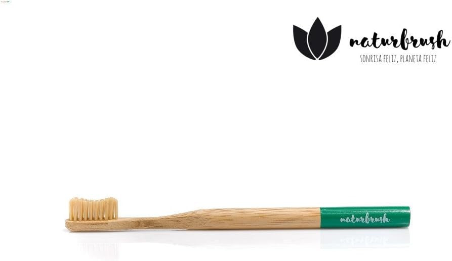 Naturbrush Cepillo de Dientes de Bambu Adulto Verde-2