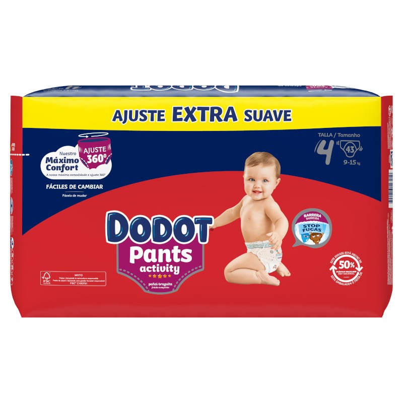 Dodot Pants Activity Extra Jumbo Pack Talla 4 - 43 uds.-4