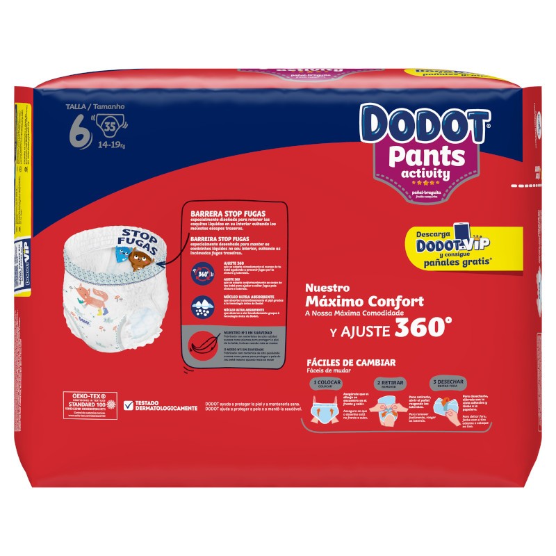 Dodot Pants Activity Extra Jumbo Pack Talla 6 - 35 uds.-2